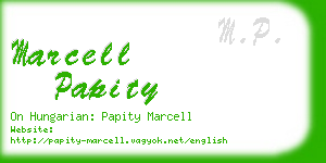 marcell papity business card